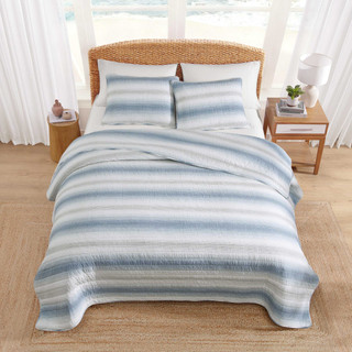 Thumbnail 16: TOMMY BAHAMA Prima Island Stripe Cotton Quilt Set 