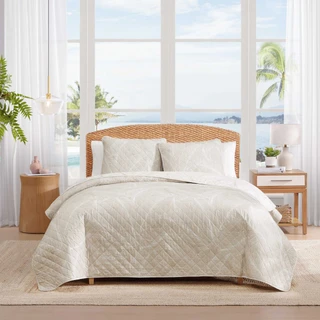 Thumbnail 1: TOMMY BAHAMA Pebble Palms Cotton Quilt Set 