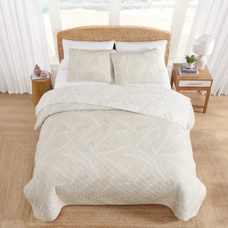 Thumbnail 18: TOMMY BAHAMA Pebble Palms Cotton Quilt Set 