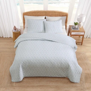 Thumbnail 12: TOMMY BAHAMA Line Palms Cotton Quilt Set 