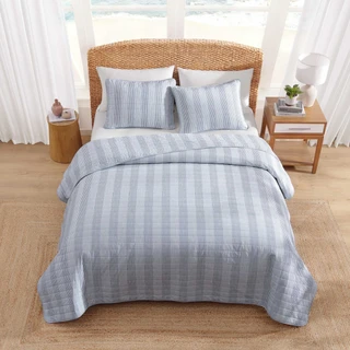 Thumbnail 18: TOMMY BAHAMA Bahama Weekend Stripe Cotton Quilt Set 