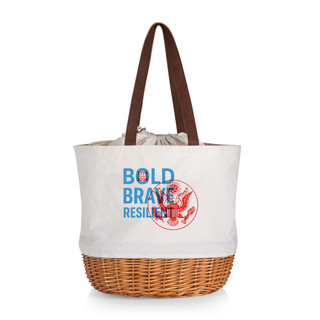 Thumbnail 1: Picnic Time America250 Coronado Canvas and Willow Basket Tote 