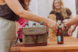 Thumbnail 2: Legacy America250 Beer Caddy Cooler Tote with Opener 