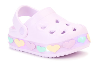 Thumbnail 1: Laura Ashley Girls Lighted Heart Clogs 