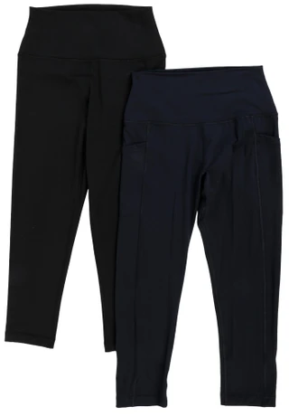 Thumbnail 1: 90 Degree Women's Active 2 Pk Leggings 