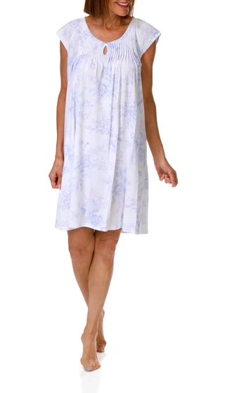 Thumbnail 1: Miss Elaine Women's Short Sleeve Floral Nightgown  