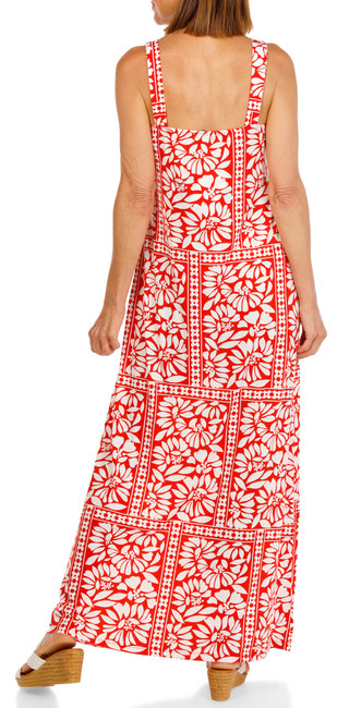 Thumbnail 2: HARLOW & ROSE Women's Sleeveless Tile Print Maxi Dress 