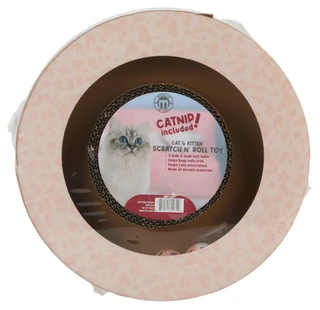 Thumbnail 1: Brooklyn Pet Gear Cat & Kitten Scratch n' Roll Toy w/ 2 Bell Balls 