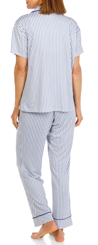 Thumbnail 3: Laura Ashley Women's 2 Pc Striped Pajama Pants Set 