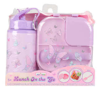 Thumbnail 1: HOT FOCUS 2 Pc Butterfly Bento Box Set 