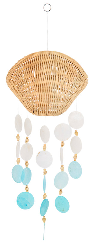Thumbnail 1: Chesapeake Bay Multicolor Capiz Shell Windchime 
