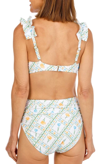 Thumbnail 2: Draper James Women's 2 Pc Floral Tile Bikini Set 