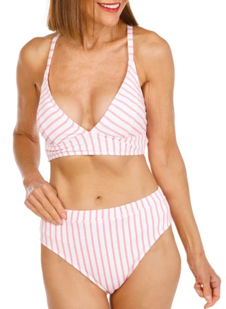 Thumbnail 1: Draper James Women's 2 Pc Striped Bikini Set 