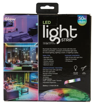 Thumbnail 2: GABBA GOODS 50 ft Multicolor LED Light Strip 