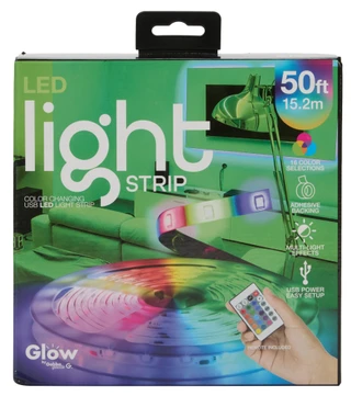 Thumbnail 1: GABBA GOODS 50 ft Multicolor LED Light Strip 