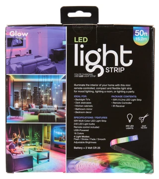 Thumbnail 2: GABBA GOODS 50 ft Multicolor LED Light Strip 