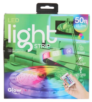Thumbnail 1: GABBA GOODS 50 ft Multicolor LED Light Strip 