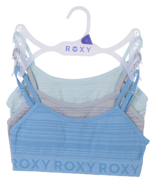 Thumbnail 1: ROXY Girls 3 Pk Logo Band Seamless Bras 