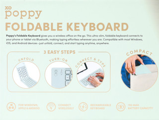 Thumbnail 2: Xo Poppy Foldable Keyboard 