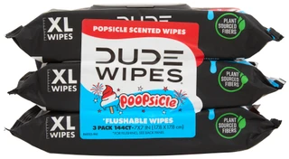 Thumbnail 1: DUDE WIPES 3 Pk XL Poopsicle 48 Flushable Wipes 