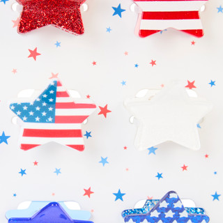 Thumbnail 2: 6 Pk Star Shape Hair Claw Clips 