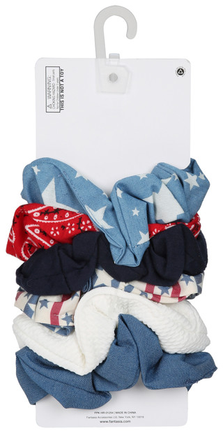 Thumbnail 2: TWIG & ARROW 6 Pk Americana Scrunchies  