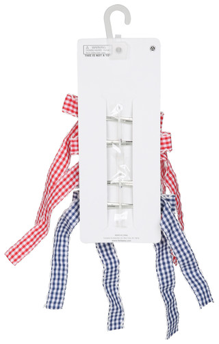 Thumbnail 2: TWIG & ARROW 4 Pk Gingham Ribbon Hair Clips 