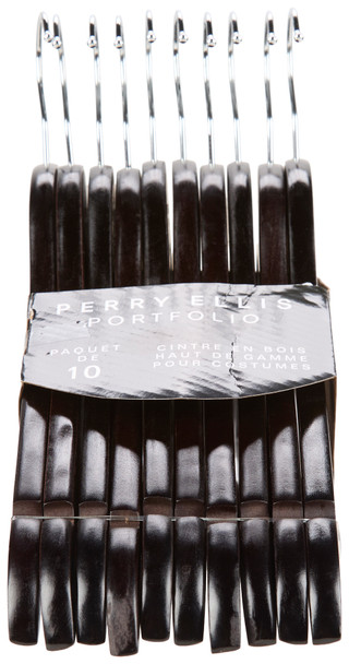 Thumbnail 1: Perry Ellis 10 Pk Wood Suit Hangers  
