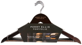 Thumbnail 3: Perry Ellis 10 Pk Wood Suit Hangers  