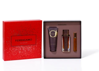 Thumbnail 3: FERRAGAMO Men's 3‑Piece Spicy Leather Eau de Toilette Gift Set - 3.4 oz 