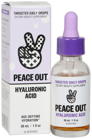 Thumbnail 1: PEACE OUT Hyaluronic Acid Hydration Drops - 1 oz 