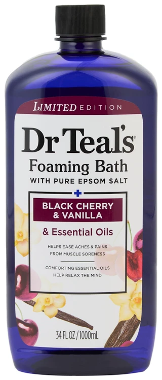 Thumbnail 1: Dr Teals Black Cherry & Vanilla Foaming Bath with Epsom Salt - 34 oz 