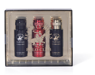 Thumbnail 1: Beverly Hills Polo Club Men's 3‑Piece Oud‑Scented Deodorant Spray Set - 4 oz Each 