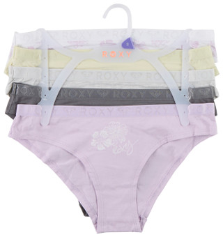 Thumbnail 1: ROXY Junior's 5 Pk Logo Band Bikini Panties 