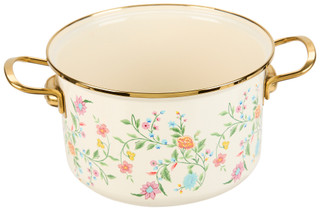 Thumbnail 2: Alta 3.80 qt Enamel Stock Pot with Glass Lid 