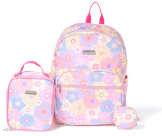Thumbnail 1: Quiksilver Girls 3 Pc Flower Backpack, Lunch Bag & Coin Purse 