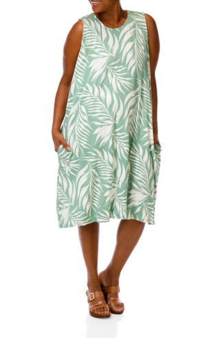 Thumbnail 1: HARLOW & ROSE Women's Plus Sleeveless Swing Dress 