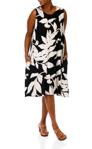 Thumbnail 2: HARLOW & ROSE Women's Plus Sleeveless Swing Dress 