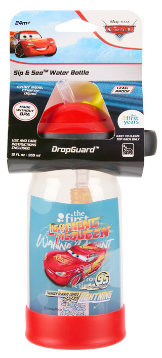 Thumbnail 1: Disney 12 oz Cars Sip & See Water Bottle 