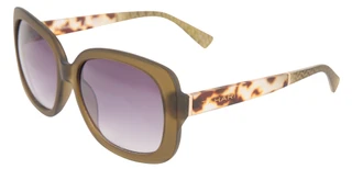 Thumbnail 1: Tahari Round Tortoise Print Sunglasses 