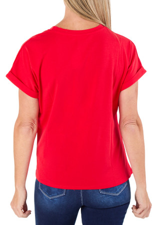 Thumbnail 3: Exclusive One Women's Short Sleeve Laser Cut Top 