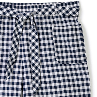 Thumbnail 3: Kate Park Women's Plus Gingham Crop Pants with Tie Belt 
