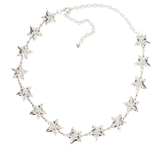 Thumbnail 1: TWELVE Silver Star Chain Belt 