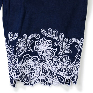 Thumbnail 2: Kate Park Women's Plus Embroidered Comfort Stretch Crop Pants 