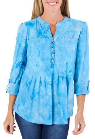 Thumbnail 1: Ava & Grace Women's 3/4 Sleeve Embroidered Top 