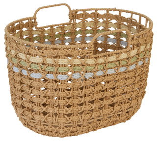 Thumbnail 1: 16.5x12x11 Woven Basket w/ Handles 