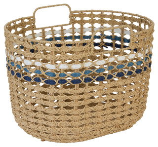 Thumbnail 1: 19.5x14.5x13 Woven Basket w/ Handles 