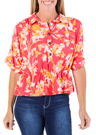 Thumbnail 1: Ava & Grace Women's Short Sleeve Peplum Top 