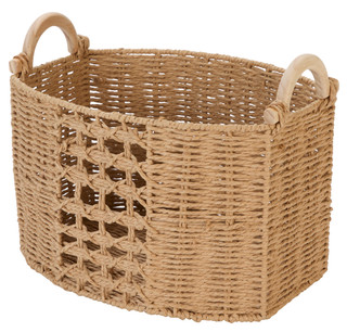 Thumbnail 1: 15x11.5x10 Woven Basket w/ Handles 
