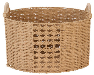 Thumbnail 2: 18.5x14.5x11 Woven Basket w/ Handles 